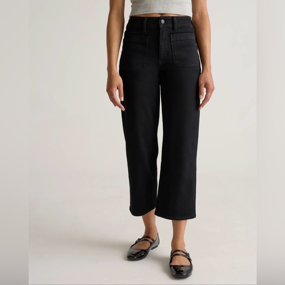 Quince Black Wide Leg Jeans Size 32
